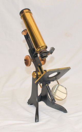 Brass microscope in case dated 1851. 4