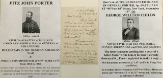 Civil War Court Martial General Police Commissioner York City Letter Signed