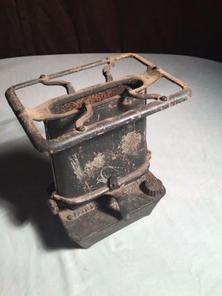 Antique Cast Iron R/R Summer Girl Camp Stove,  Sad Iron Heater No 1 Unique WoW 3