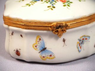 Antique French Sevres Trinket Dresser Box Porcelain Modele Et Decoration