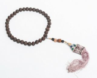 Chinese Antique Agarwood Prayer Beads,  1890 - 1930