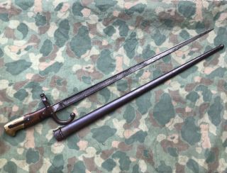 French Model 1874 Gras Sword Bayonet Non Matching Numbers M1874 Vintage Antique