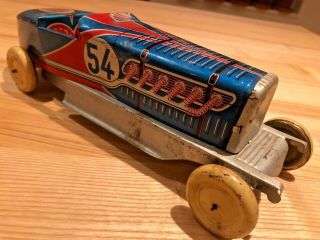 Antique France Tin Race Toy Car Ml Martinan & Laurnaude 10 " Big Rare 1925