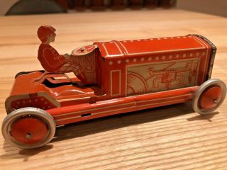 ANTIQUE GERMANY 1925 GELY TIN RACE TOY CAR 5 
