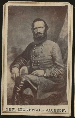 Civil War Cdv Confederate General Stonewall Jackson