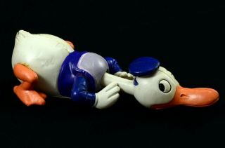 Long Billed Crawling Donald Duck Crawler Celluloid Wind Up Japan 1930 - 40 Disney 2
