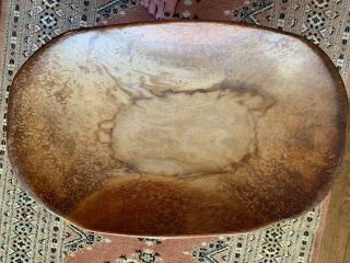 Primitive Wood Dough Bowl Trencher Table Plant Stan Country ATQ VTG 3