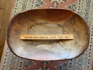 Primitive Wood Dough Bowl Trencher Table Plant Stan Country ATQ VTG 4