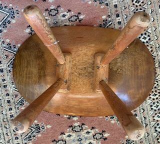 Primitive Wood Dough Bowl Trencher Table Plant Stan Country ATQ VTG 5