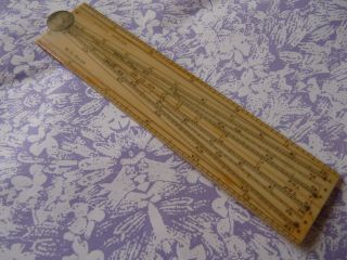 Antique Stanley London Sector Rule Ruler Approx 12 " Extended