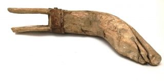 A Primitive Wood Plow Made By Hand Of Jordanian Heritage Very Rare