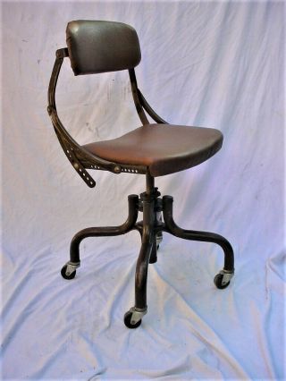 Vintage Industrial Do/more Office Desk Chair Mid Century Emeco Era