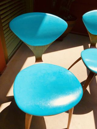 True Blue,  Stunning Norman Cherner Chairs By Plycraft 1950s 11