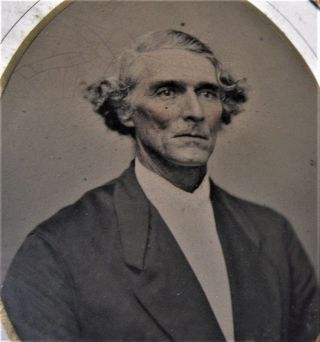 Pre Civil War Full Plate Tintype,  Possibly Of Jefferson Davis [???] In Frame