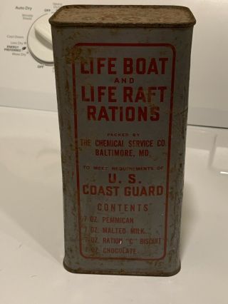 Wwii Us Coast Guard Life Boat And Life Raft Rations