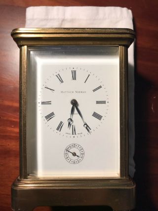 Estate Vintage Matthew Norman Swiss Repeater Carriage Clock 12