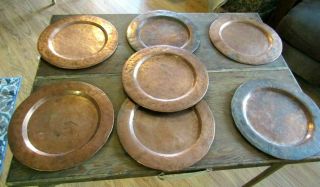 7 Antique Solid Copper Plates From Old Westfall Ranger Station Yosemite Rare