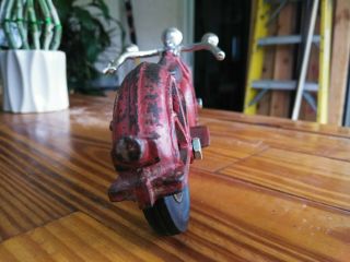 Rare Vintage Hubley Cast Iron Indian Motorcycle No Sidecar 9 