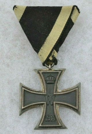 German Wwi Imperial Iron Cross 2nd Class Medal Austrian Ribbon Ww1 Medal Germany
