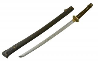 SHINTO WWII Japanese Samurai Sword SHIN GUNTO WAKIZASHI NIHONTO WW2 BLADE 2