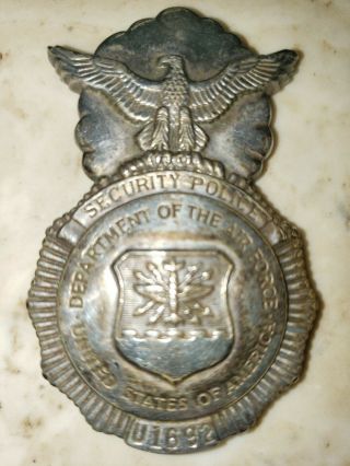 Vintage Obsolete United States Air Force Security Badge Numbered