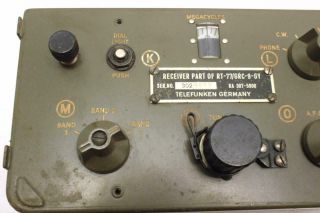 TELEFUNKEN RECEIVER Part of RT - 77/GRC - 9 - GY Short Wave Tube Radio Army 10