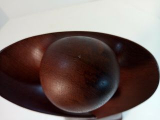 Danish Modern Teak Abstract Wood Sculpture Simon Randers Denmark Two Become One 9