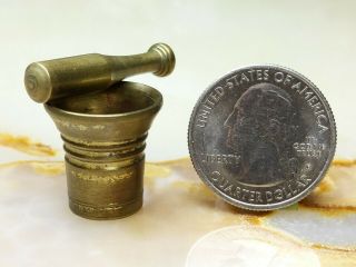Vintage Tiny Mortar & Pestle Pill Medicine Crusher Pharma Display
