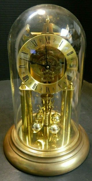 Vintage Elgin S.  Haller (1) Jewel Unadjusted 400 Day Brass Anniversary Clock Vg