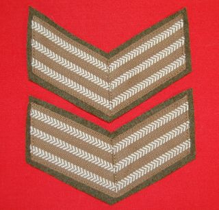 Canadian Military Rank Stripes - 3 Bar (sergeant) - Khaki Chevrons