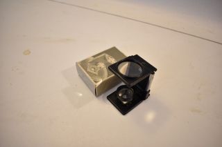 Vintage / Antique Folding Pocket Microscope Eikow Port - Micro View W/ Box Us