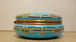 19C GREAT BIG French Enamel Box Watteau Lovers Limoges Jewels Sevres Style Tahan 10
