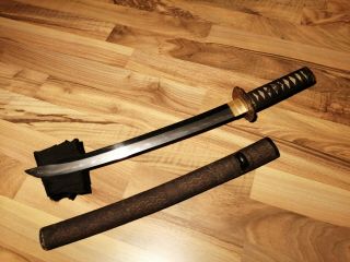 BIG NAGINATA Wakizashi EDO Samurai Sword Katana Arrow Japanees Edo Hamon Hada 7
