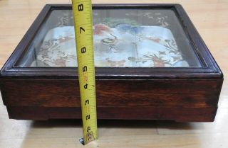 Antique Chinese Porcelain Divided Compartment Dishes in Wood Box on Lazy Susan 12