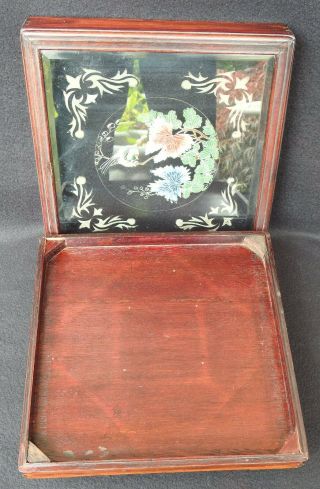 Antique Chinese Porcelain Divided Compartment Dishes in Wood Box on Lazy Susan 7