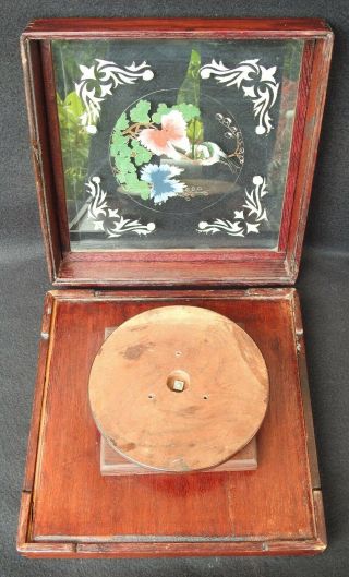 Antique Chinese Porcelain Divided Compartment Dishes in Wood Box on Lazy Susan 8