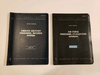 Vintage Air Force Airman Personnel Evaluation & Records System Manuals 1957 1962