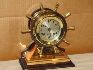 Chelsea Vintage Ships Bell Clock 4 Inch Mariner Model Hinged 1937 Restored