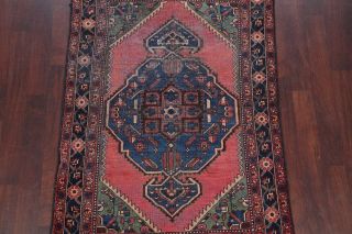 Antique Geometric EVENLY WORN Old Bakhtiari Persian Area Rug Oriental Wool 4 ' x7 ' 3