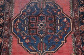Antique Geometric EVENLY WORN Old Bakhtiari Persian Area Rug Oriental Wool 4 ' x7 ' 4