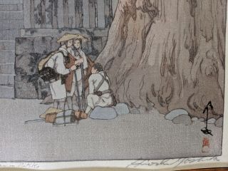 1937 Hiroshi Yoshida Japanese Woodblock Print Misty Day at Nikko 7