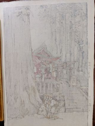 1937 Hiroshi Yoshida Japanese Woodblock Print Misty Day at Nikko 8