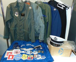 Vietnam War Era Usaf Pilot Group,  Patches,  Uniforms,  Flight Jacket,  T - 39,  Haxby