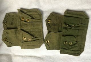 Two 2 Lee Enfield Ammo Pouch 1950s.  303 British SMLE SHTLE No.  4 Mk1 2