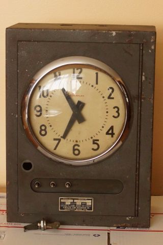 Vintage Industrial Simplex Time Recorder Model R83