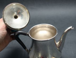 Sm Antique GROGAN Arts & Crafts Sterling Silver Stackable Teapot Sugar & Creamer 8