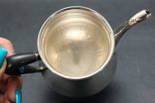 Sm Antique GROGAN Arts & Crafts Sterling Silver Stackable Teapot Sugar & Creamer 9