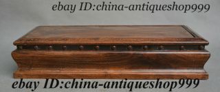 17 " Old China Huanghuali Wood Calligraphy And Painting Stockpile Case Casket Box