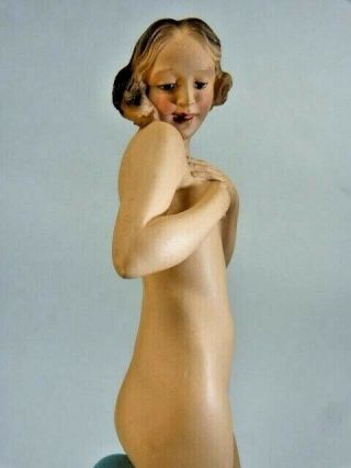 Stunning Unglazed Plaster Model Of A Nude Art Deco Lady Rd No - 817445