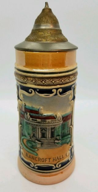 1953 Eric MIHAN U.  S.  NAVAL Academy Vintage Military Stein USS Delaware Annapolis 3